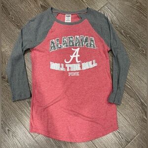 PINK Victoria's Secret Alabama Long Sleeve Tee - Pink and Gray